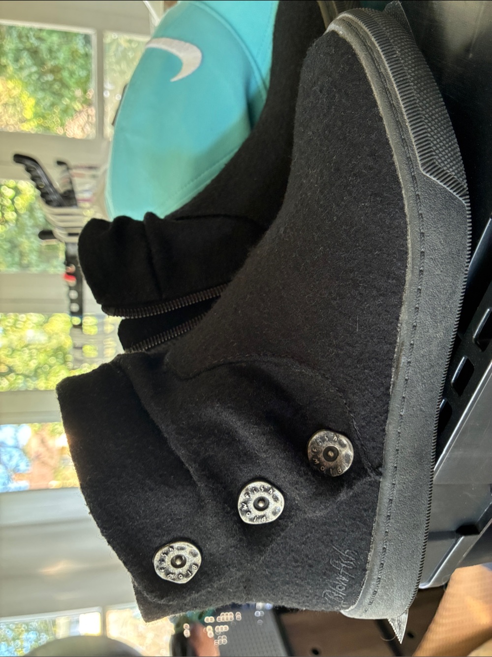 Blowfish Black Button-Accent Kids Boot